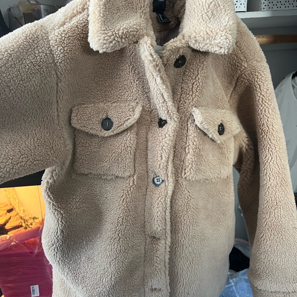 NWT Tan Teddy Jacket